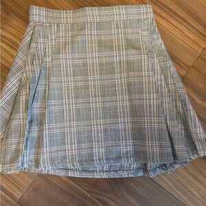 GARAGE Gray Plaid Skirt